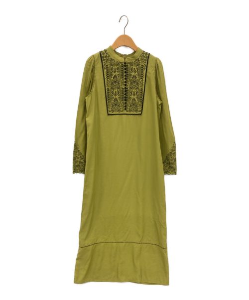 Ameri（アメリ）Ameri (アメリ) エルフィンエンブロイダリーカフタンドレス グリーン サイズ:Mの古着・服飾アイテム