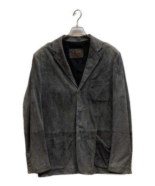 LOEWE（ロエベ）LOEWE (ロエベ) スウェードレザージャケット グレー サイズ:52の古着・服飾アイテム