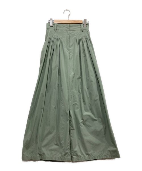 CLANE（クラネ）CLANE (クラネ) TUCK DESIGN WIDE PANTS ライトグリーン サイズ:2の古着・服飾アイテム