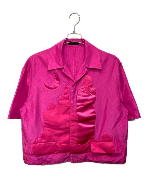 UNDERCOVER（アンダーカバー）UNDERCOVER (アンダーカバー) デザインシルクシャツ ピンク サイズ:2の古着・服飾アイテム