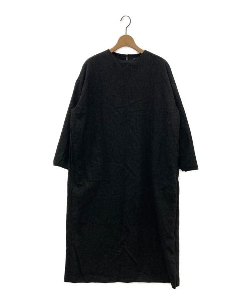 かぐれ（カグレ）かぐれ (カグレ) ワイドスクエアワンピース チャコールグレー サイズ:Freeの古着・服飾アイテム