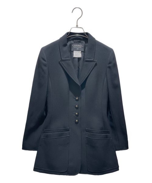 CHANEL（シャネル）CHANEL (シャネル) wool jacket ブラック サイズ:38の古着・服飾アイテム