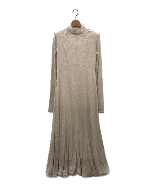 MURRAL（ミューラル）MURRAL (ミューラル) Snowflake jacquard velor dress アイボリー サイズ:2の古着・服飾アイテム