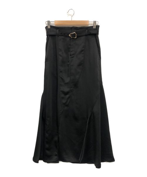 MURRAL（ミューラル）MURRAL (ミューラル) Curvy satin skirt ブラック サイズ:2の古着・服飾アイテム
