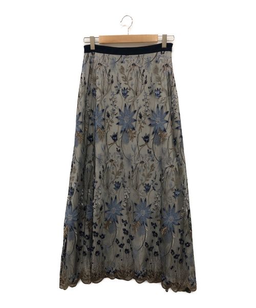 MURRAL（ミューラル）MURRAL (ミューラル) Everlasting embroidery lace skirt ネイビー サイズ:2の古着・服飾アイテム