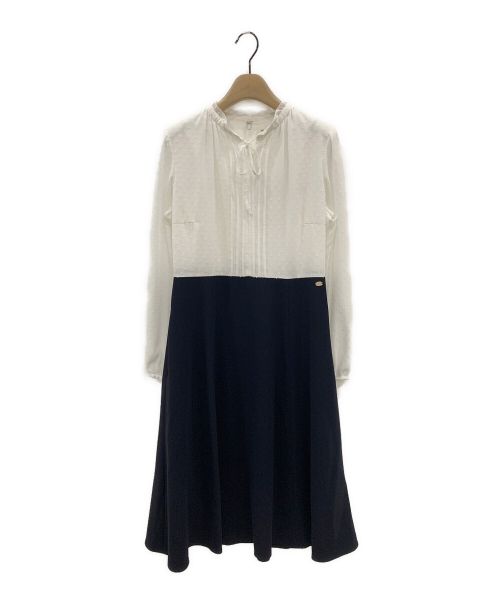 TOCCA（トッカ）TOCCA (トッカ) SUNNY 長袖ドレス ホワイト×ブラック サイズ:4の古着・服飾アイテム