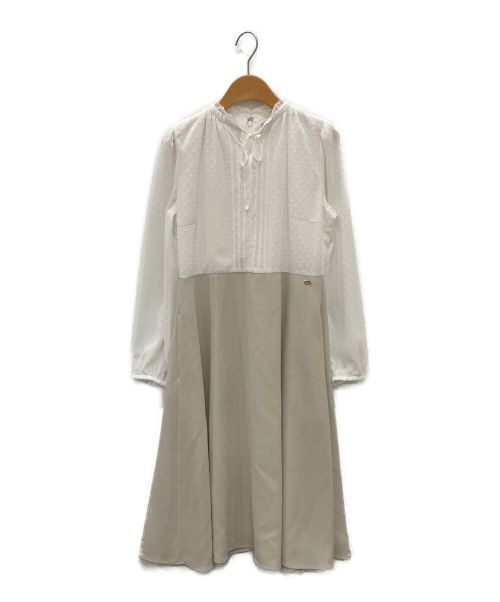 TOCCA（トッカ）TOCCA (トッカ) SUNNY 長袖ドレス ホワイト×ベージュ サイズ:4の古着・服飾アイテム