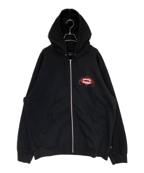 SUPREME（シュプリーム）SUPREME (シュプリーム) Hysteric Glamour (ヒステリックグラマー) Zip Up Hooded Sweatshirt ブラック サイズ:XLの古着・服飾アイテム