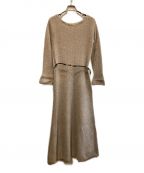 HER LIP TOハーリップトゥ）の古着「Wool and Cashmere Blend Wholegarment Knit Dress」｜ベージュ