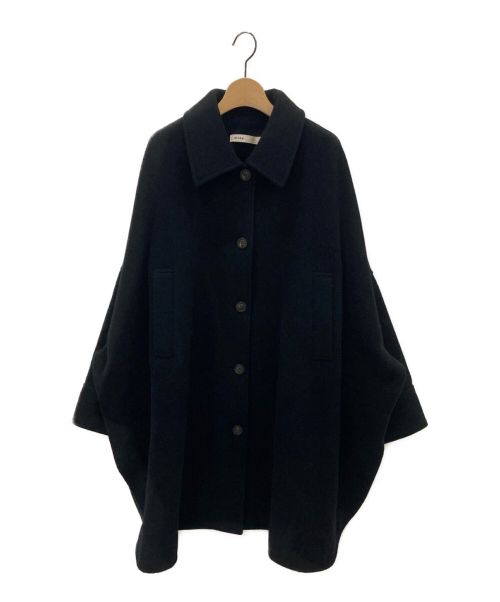 BLACK by moussy（ブラックバイマウジー）BLACK by moussy (ブラックバイマウジー) big silhouette wool coat ブラック サイズ:FREEの古着・服飾アイテム