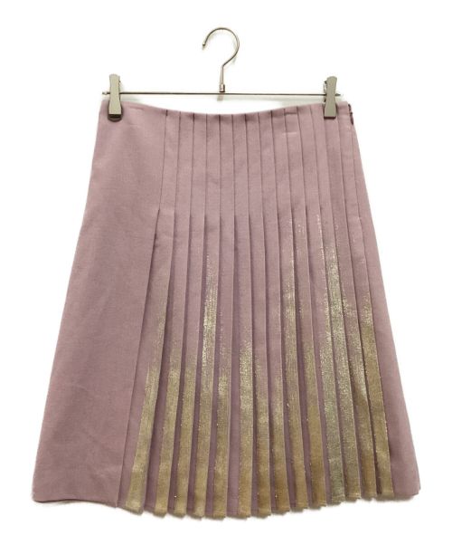 EPOCA（エポカ）EPOCA (エポカ) 箔加工プリーツスカート ピンク サイズ:40の古着・服飾アイテム