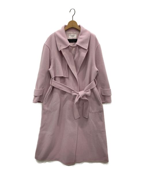 FRAY ID（フレイ アイディー）FRAY ID (フレイ アイディー) ウールカシミアトレンチリバーコート ピンクの古着・服飾アイテム