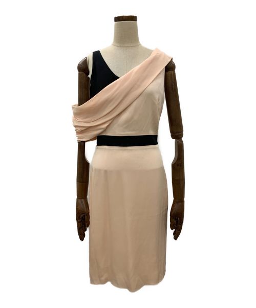 LANVIN（ライバン）LANVIN (ランバン) バイカラードレス ピンク サイズ:36の古着・服飾アイテム