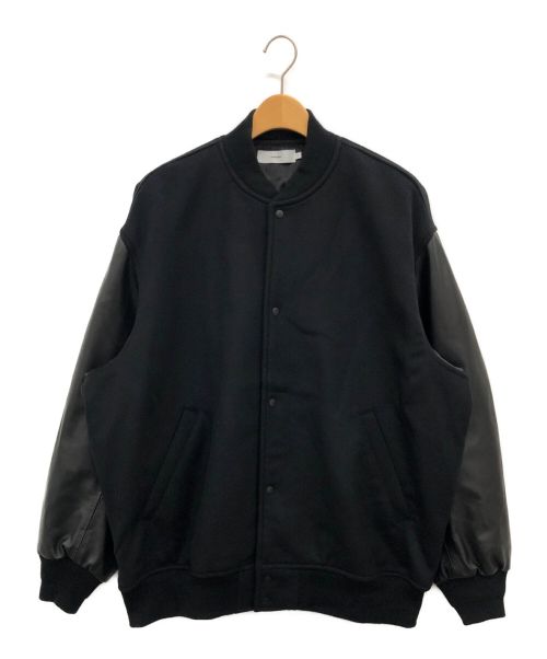 Graphpaper（グラフペーパー）Graphpaper (グラフペーパー) Light Melton Stadium Jacket ブラック サイズ:2の古着・服飾アイテム