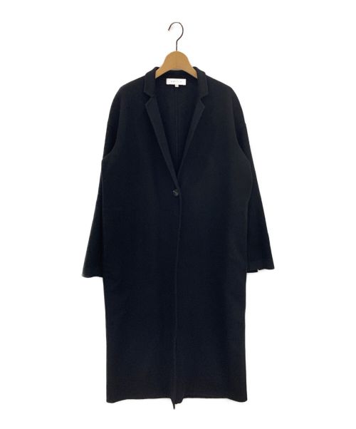 ENFOLD（エンフォルド）ENFOLD (エンフォルド) ウールリバー テーラードコート ブラック サイズ:38の古着・服飾アイテム