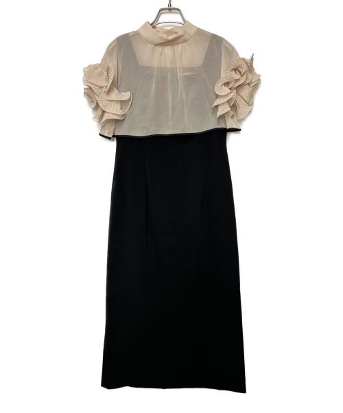 CELFORD（セルフォード）CELFORD (セルフォード) メニーウェイキャミドレス ブラック×ベージュ サイズ:36の古着・服飾アイテム