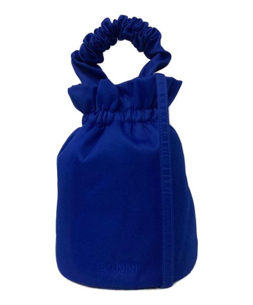 GANNI（ガニー）Ganni (ガニー) Occasion Ruched Top Handle Bag ブルー サイズ:ONE SIZEの古着・服飾アイテム