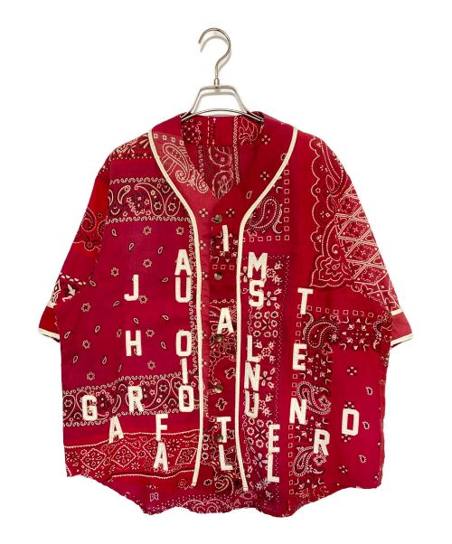 READYMADE（レディメイド）READYMADE (レディメイド) BANDANA BASEBALL SHIRT RED サイズ:1 未使用品の古着・服飾アイテム