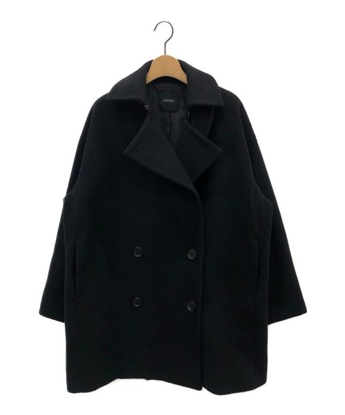 N.O.R.C（ノーク）N.O.R.C (ノーク) オーバーサイズメルトンPコート ブラック サイズ:1の古着・服飾アイテム