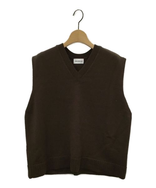encircle（エンサークル）encircle (エンサークル) School vest ブラウン サイズ:Freeの古着・服飾アイテム