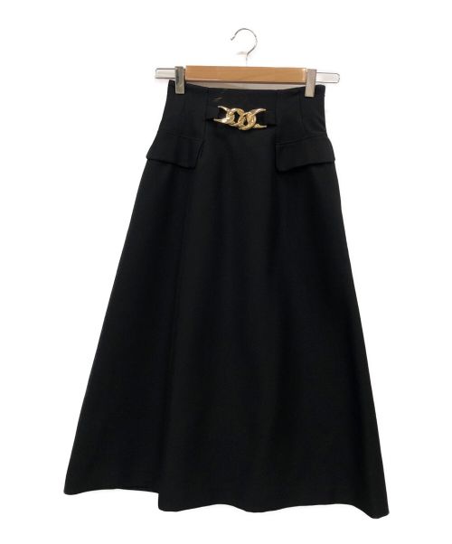 CELFORD（セルフォード）CELFORD (セルフォード) ミドルフレアースカート ブラック サイズ:36の古着・服飾アイテム