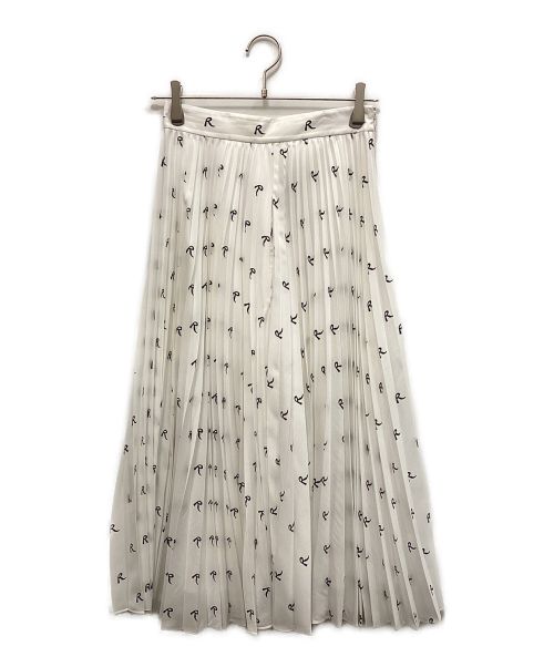 ROCHAS（ロシャス）ROCHAS (ロシャス) プリーツスカート ホワイト サイズ:40の古着・服飾アイテム