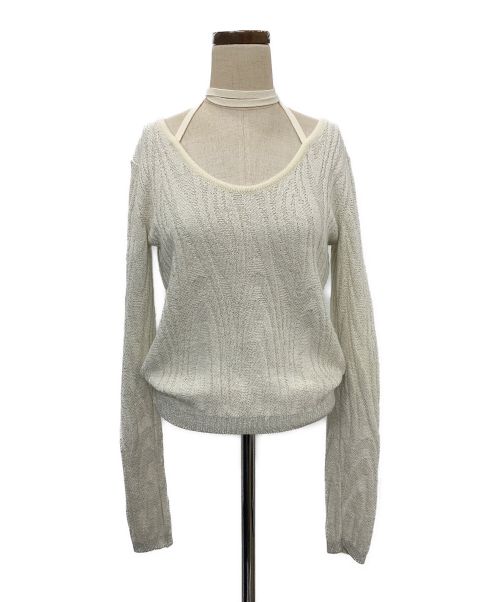 MURRAL（ミューラル）MURRAL (ミューラル) Frost knit top アイボリー サイズ:2の古着・服飾アイテム