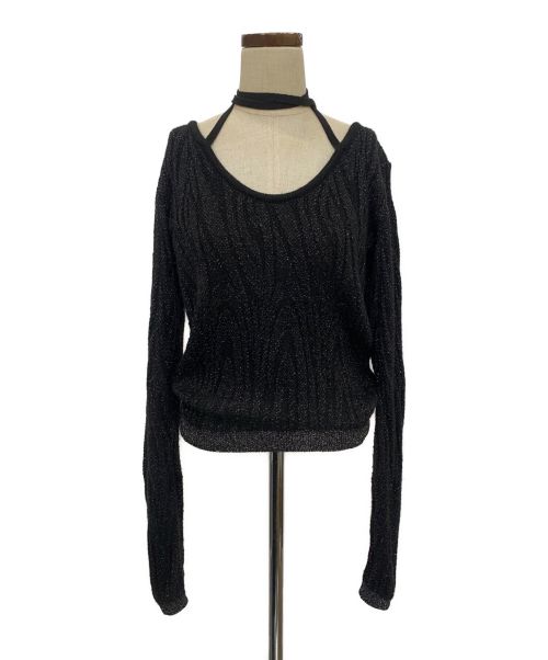 MURRAL（ミューラル）MURRAL (ミューラル) Frost knit top ブラック サイズ:2の古着・服飾アイテム