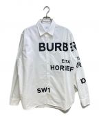 BURBERRY LONDONバーバリー ロンドン）の古着「ホースフェリープリントシャツ」｜ホワイト