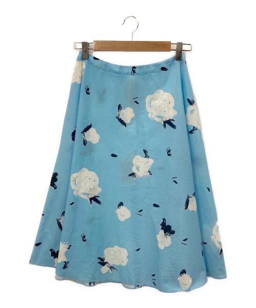 MARNI（マルニ）MARNI (マルニ) フローラルAラインスカート スカイブルー サイズ:38の古着・服飾アイテム