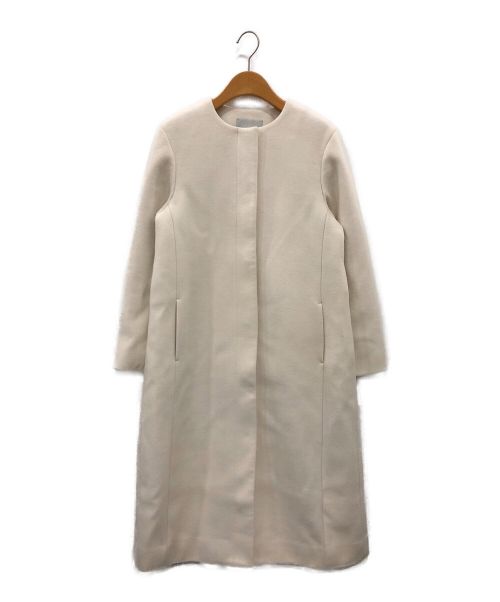 CELFORD（セルフォード）CELFORD (セルフォード) バックタックノーカラーコート ホワイト サイズ:36の古着・服飾アイテム