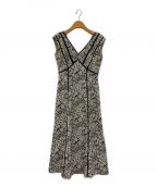 HER LIP TOハーリップトゥ）の古着「Lace Trimmed Floral Dress」｜ブラック