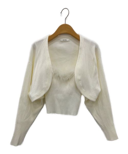 Snidel（スナイデル）Snidel (スナイデル) エコファーキャミ&カーディガンSET ホワイト サイズ:ONE SIZEの古着・服飾アイテム
