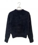 BALENCIAGAバレンシアガ）の古着「Bal Horizontal Allover Furry Sweater」｜ブラック