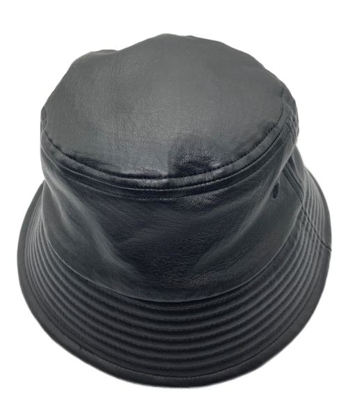 COOTIE PRODUCTIONS（クーティープロダクツ）COOTIE PRODUCTIONS (クーティープロダクツ) Leather Bucket Hat ブラック サイズ:MEDIUMの古着・服飾アイテム