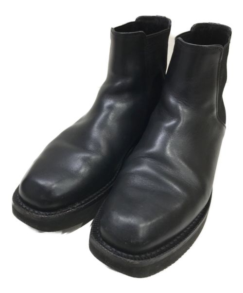AURALEE（オーラリー）AURALEE (オーラリー) LEATHER SQUARE BOOTS MADE BY FOOT THE COACHER ブラック サイズ:US8の古着・服飾アイテム