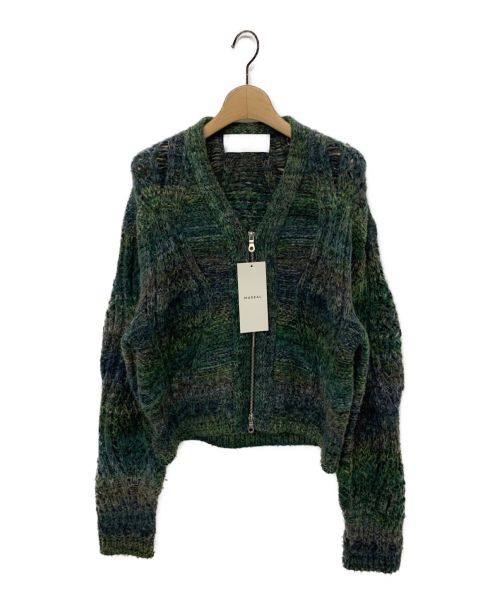 MURRAL（ミューラル）MURRAL (ミューラル) Hazy knit cardigan グリーン サイズ:Fの古着・服飾アイテム