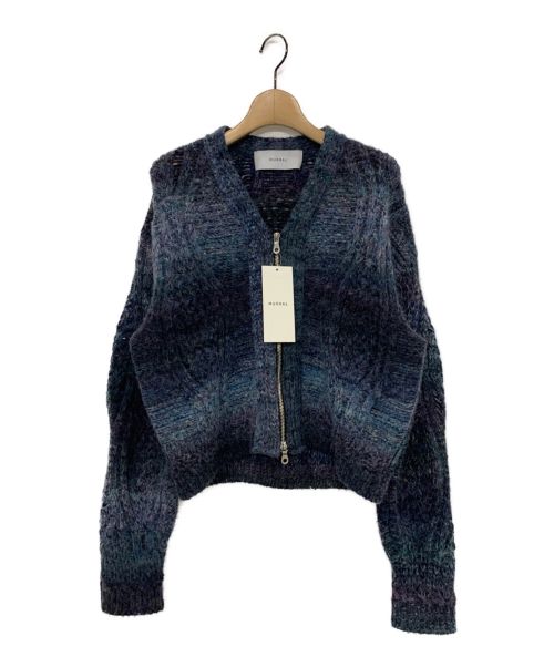 MURRAL（ミューラル）MURRAL (ミューラル) Hazy knit cardigan パープル サイズ:Fの古着・服飾アイテム