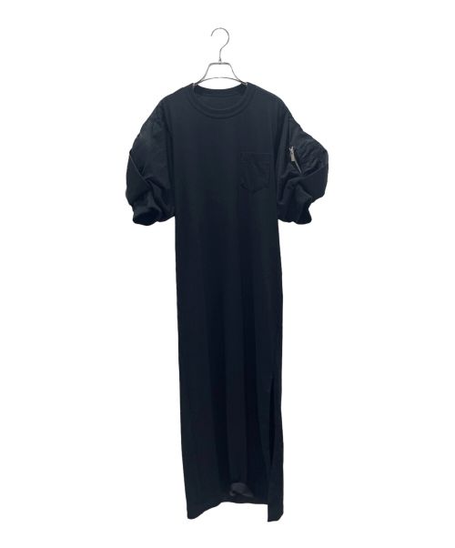 sacai（サカイ）sacai (サカイ) Nylon Twill&Jersey Dress ブラック サイズ:3の古着・服飾アイテム