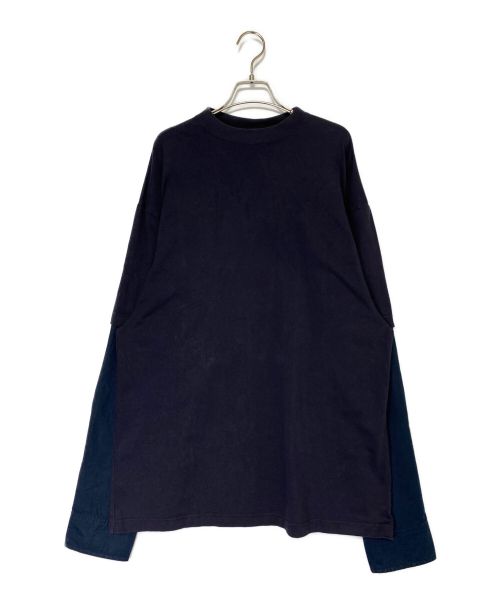 BALENCIAGA（バレンシアガ）BALENCIAGA (バレンシアガ) Patched Sleeves ネイビー サイズ:XXSの古着・服飾アイテム