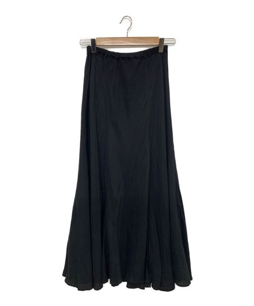 Plage（プラージュ）Plage (プラージュ) Washable Fibril ギャザーロングスカート ブラック サイズ:36の古着・服飾アイテム