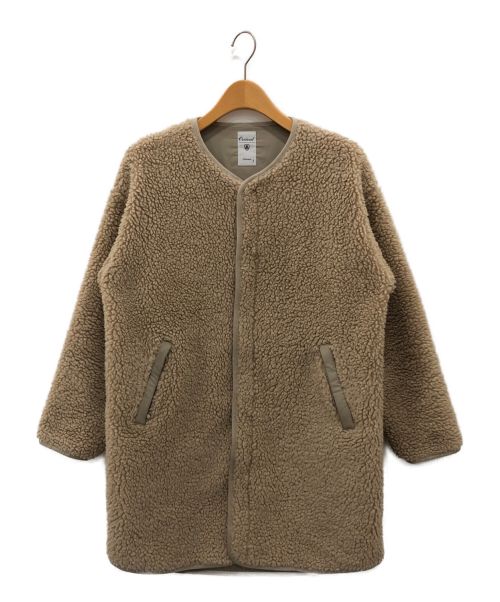 ORCIVAL（オーシバル）ORCIVAL (オーシバル) WOOL BOA COLLARLESS COAT ブラウン サイズ:2の古着・服飾アイテム