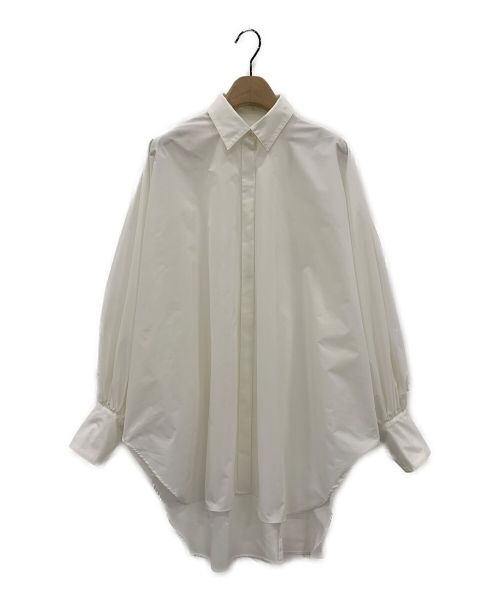 LE PHIL（ル フィル）LE PHIL (ル フィル) ソロテックスギャザーブラウス ホワイト サイズ:Fの古着・服飾アイテム