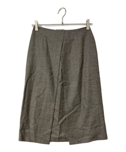 HERMES（エルメス）HERMES (エルメス) カシミヤラップデザインスカート グレー サイズ:34の古着・服飾アイテム