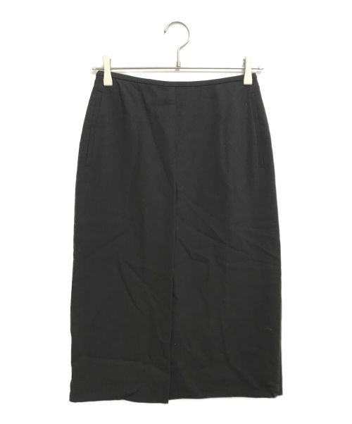 HERMES（エルメス）HERMES (エルメス) フロントスリットタイトスカート ブラウン サイズ:34の古着・服飾アイテム
