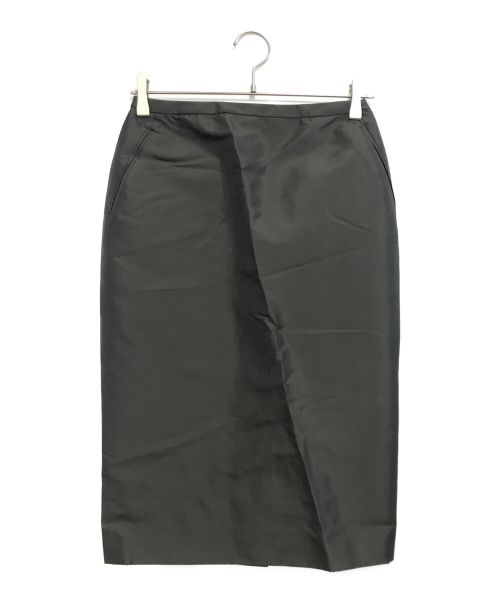 HERMES（エルメス）HERMES (エルメス) サテンタイトスカート オリーブ サイズ:34の古着・服飾アイテム