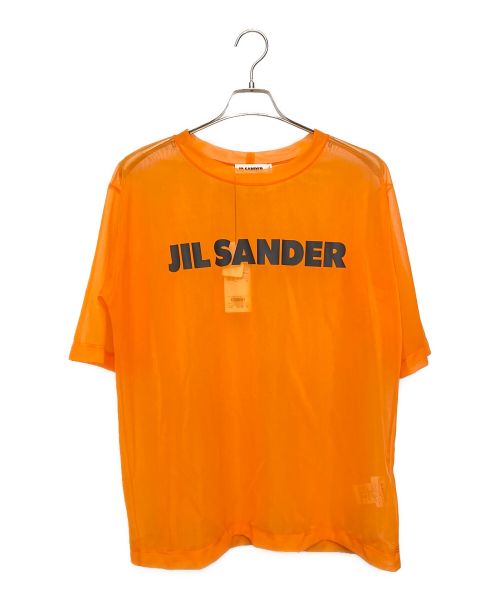 JIL SANDER（ジルサンダー）JIL SANDER (ジルサンダー) ロゴプリントシースルーTシャツ オレンジ サイズ:XLの古着・服飾アイテム