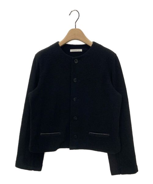 GALERIE VIE（ギャルリーヴィー）GALERIE VIE (ギャルリーヴィー) ファインブークレー クルーネックジャケット ブラック サイズ:Fの古着・服飾アイテム