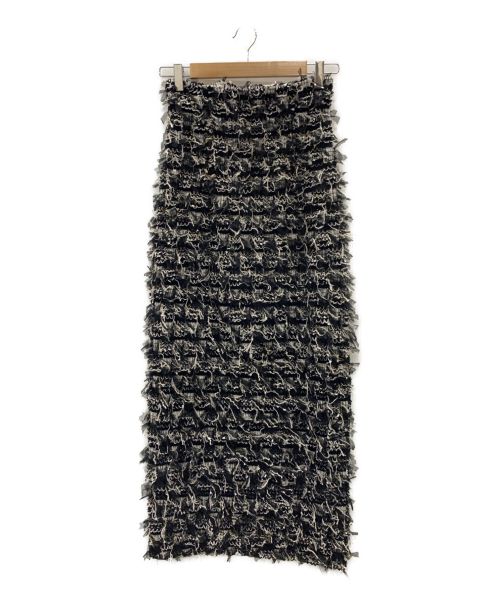 Snidel（スナイデル）Snidel (スナイデル) シャーリングチュールタイトスカート ブラック サイズ:1の古着・服飾アイテム