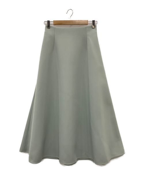 ebure（エブール）ebure (エブール) ダブルラッセル フレアスカート グリーン サイズ:38の古着・服飾アイテム